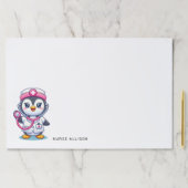 キュートペンギンナースピンクステソスコープカスタム ペーパーパッド (インサイチュ)