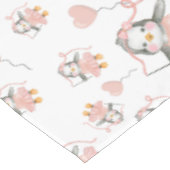 キュートペンギンバレリーナピンク テーブルクロス (アングル)