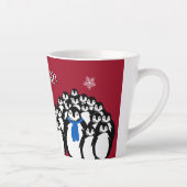 キュートペンギンパーソナライズされた カフェラテマグ (右)