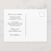 キュートペンギンビーチシーンパームツリーホリデームービング 案内ポストカード (裏面)