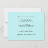 キュートペンギンビーチシーンファミリーホリデームービング 案内状 (裏面)