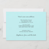 キュートペンギンビーチシーンファミリーホリデームービング 案内状 (裏面)