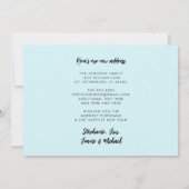 キュートペンギンビーチシーンホリデームービング 案内状 (裏面)