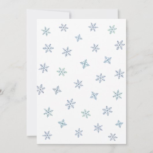 キュートペンギンファミリーフェスティバルパインツリークリスマス 招待状 (裏面)