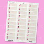 キュートペンギンポインセティアス差出人住所ラベル ラベル