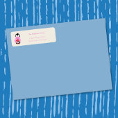 キュートペンギンポインセティアス差出人住所ラベル ラベル