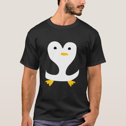キュートペンギンモダンおもしろいユニーク Tシャツ (正面)