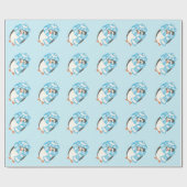 キュートペンギンラッピング紙 ラッピングペーパー (フラット)