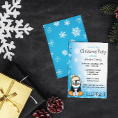 キュートペンギン冬のクリスマスパーティー ポストカード