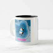 キュートペンギン冬スケーター ツートーンマグカップ (正面左)