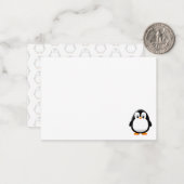 キュートペンギン漫画カスタム ノートカード (正面/裏面インサイチュ)