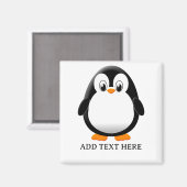 キュートペンギン漫画カスタム マグネット (正面/裏面)