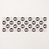 キュートペンギン表面模様デザインプリント ヨガマット (裏面(横))