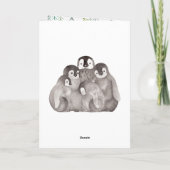 キュートペンギン誕生日 カード (裏面)