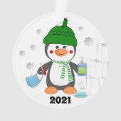 キュートペンギン2020コビディクリスマスツリー オーナメント (正面)