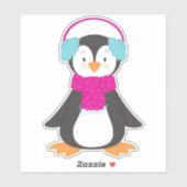 キュートペンギン、ベビーペンギン、スカーフ付きペンギン シール (シート)