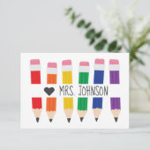 キュートペンシル先生パーソナルサンキューカード サンキューカード (スタンド正面)