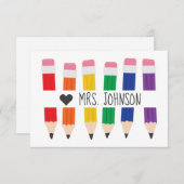 キュートペンシル先生パーソナルサンキューカード サンキューカード (正面/裏面)