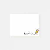 キュートペンシル新学期タイポグラフィ先生 ポストイット (正面)