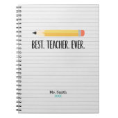 キュートペンシ最高のル先生 |ジャーナルノートブック ノートブック (正面)