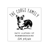 キュートペンブロークコルギファミリーネーム差出人住所 ラバースタンプ (インプリント)