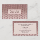 キュートペープリントペットシッタードッグウォーカーバラ金ゴールド 名刺 (正面/裏面)