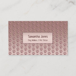 キュートペープリントペットシッタードッグウォーカーバラ金ゴールド 名刺
