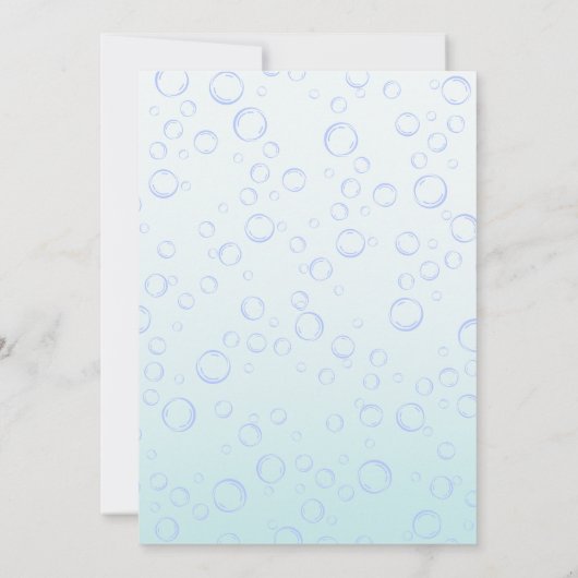 キュートホエーテーマファースト誕生日招待状 招待状 (裏面)