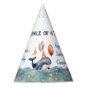 キュートホエールオブザタイムボーイズ誕生日 パーティーハット (正面)