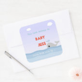 キュートホエールブックプレート スクエアシール (封筒)