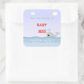 キュートホエールブックプレート スクエアシール (バッグ)