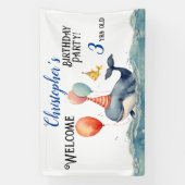 キュートホエールボーイズ誕生日へようこそ 横断幕 (縦)