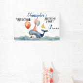 キュートホエールボーイズ誕生日へようこそ 横断幕 (インサイチュ)