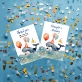 キュートホエールボーイズ誕生日サンキュー サンキューカード