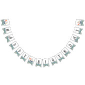 キュートホエールボーイズ誕生日 バンティングフラッグ (全)