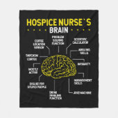 キュートホスピス看護デイアイディアホスピスナース フリースブランケット (正面)