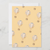 キュートホットエアバルーン子供の誕生日招待状 招待状 (裏面)