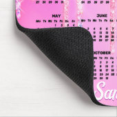 キュートホットピンクレインボーグリッタードリップスモノグラム マウスパッド (コーナー)