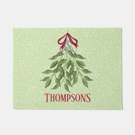 キュートホリお洒落デークリスマスカスタムトレンディー ドアマット (正面)