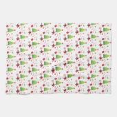 キュートホリカラフルデイイラストレーション キッチンタオル (横)