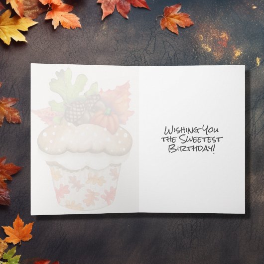 キュートホリデーカップケーズハッピーサンクスギビング誕生日 カード