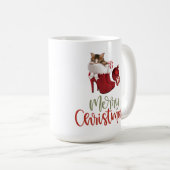 キュートホリデーキッテンマグ コーヒーマグカップ (正面右)