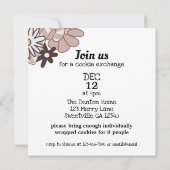 キュートホリデークッキー交換 招待状 (裏面)