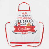 キュートホリデークリスマスモダンタイポグラフィ エプロン (正面)