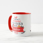 キュートホリデークリスマスモダンタイポグラフィ マグカップ (正面左)