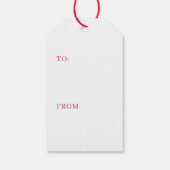 キュートホリデークリスマス格言 パーソナライズされた ギフトタグ (裏面)