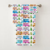 キュートホリデークリスマスRVキャンパーモーターホームクリスマス バスタオルセット (インサイチュ)