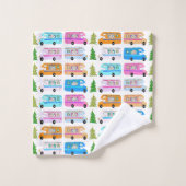 キュートホリデークリスマスRVキャンパーモーターホームクリスマス バスタオルセット (ウォッシュタオル)