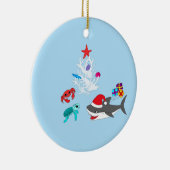 キュートホリデーシャークオーナメント セラミックオーナメント (右)