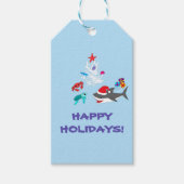 キュートホリデーシャークギフトラベル ギフトタグ (正面)